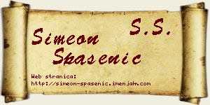 Simeon Spasenić vizit kartica